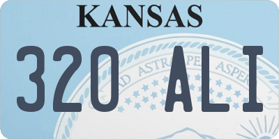 KS license plate 320ALI
