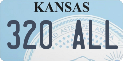KS license plate 320ALL