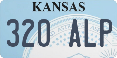 KS license plate 320ALP