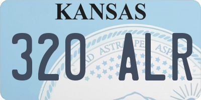 KS license plate 320ALR
