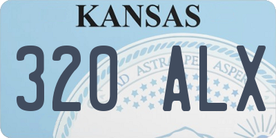 KS license plate 320ALX