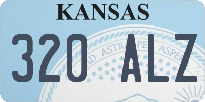 KS license plate 320ALZ
