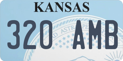 KS license plate 320AMB