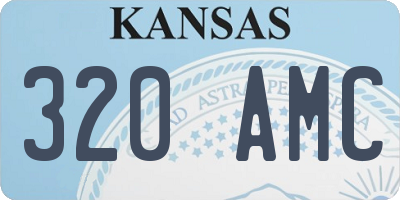 KS license plate 320AMC