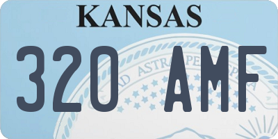 KS license plate 320AMF