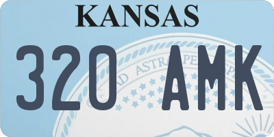 KS license plate 320AMK