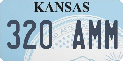 KS license plate 320AMM
