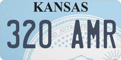 KS license plate 320AMR