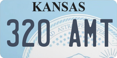 KS license plate 320AMT