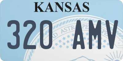 KS license plate 320AMV