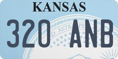 KS license plate 320ANB