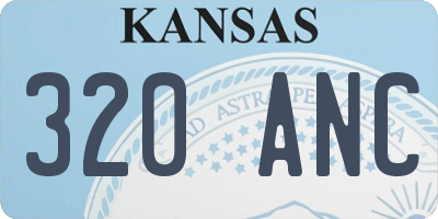 KS license plate 320ANC