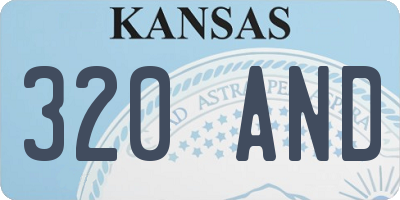 KS license plate 320AND