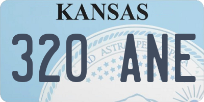 KS license plate 320ANE