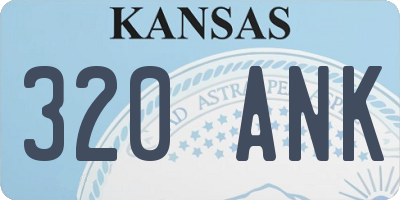 KS license plate 320ANK