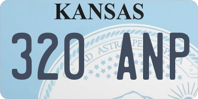 KS license plate 320ANP