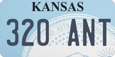 KS license plate 320ANT