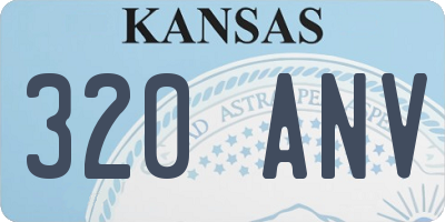 KS license plate 320ANV