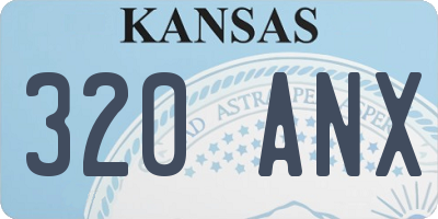 KS license plate 320ANX