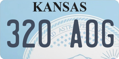 KS license plate 320AOG