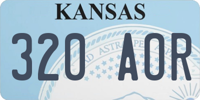 KS license plate 320AOR