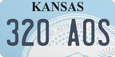 KS license plate 320AOS