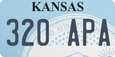 KS license plate 320APA