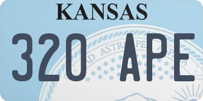 KS license plate 320APE