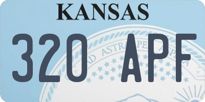 KS license plate 320APF