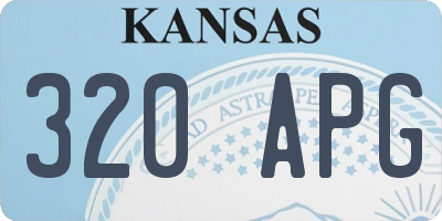 KS license plate 320APG