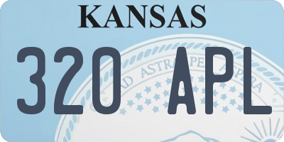 KS license plate 320APL