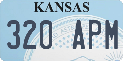 KS license plate 320APM
