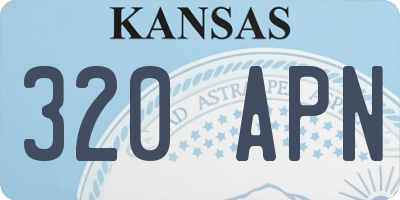 KS license plate 320APN