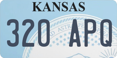 KS license plate 320APQ