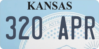 KS license plate 320APR