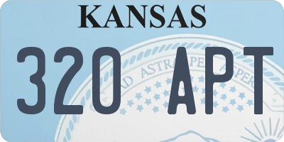 KS license plate 320APT