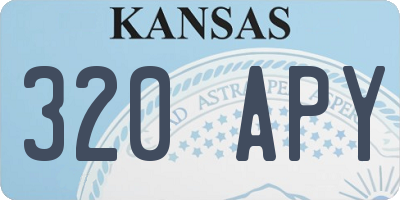 KS license plate 320APY