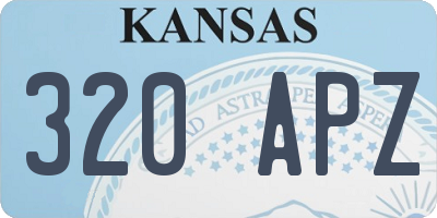 KS license plate 320APZ