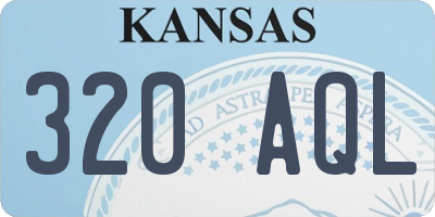 KS license plate 320AQL