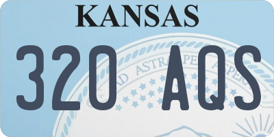 KS license plate 320AQS