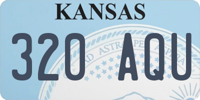 KS license plate 320AQU