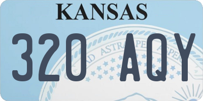 KS license plate 320AQY