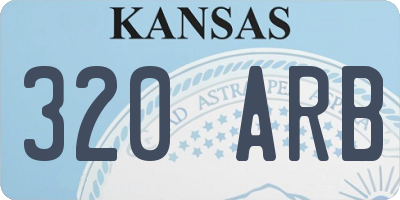 KS license plate 320ARB