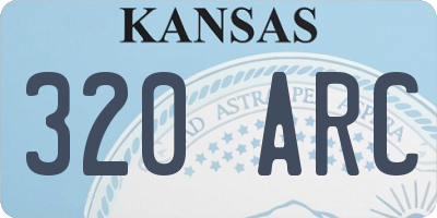 KS license plate 320ARC