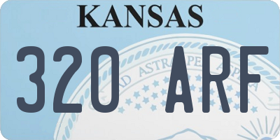 KS license plate 320ARF