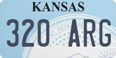 KS license plate 320ARG