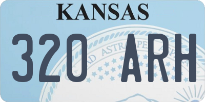 KS license plate 320ARH