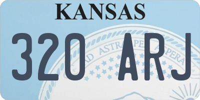 KS license plate 320ARJ