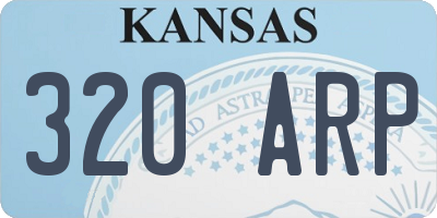 KS license plate 320ARP