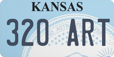 KS license plate 320ART